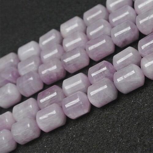 8x10mm/10x12mm/12x14mm Natural Column Barrel Purple Spodumene Beads For Jewelry Making Beads Bracelets 38cm DIY Beads Trinket