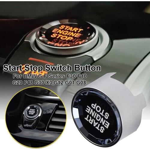 Diamond Crystal Car Start Stop Switch Button For BMW G F Series F30 F10 G20 F48 G30 X3 G12 G01 G08 Start Stop Switch Button