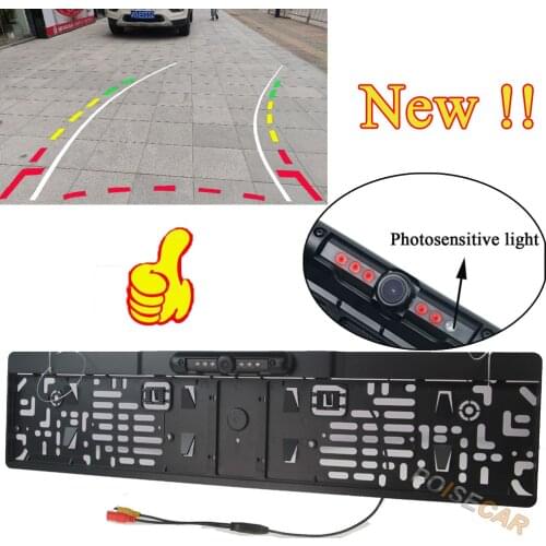 Car Intelligent Dynamic Trajectory Moving Guide Parking Line License plate Rearview Reverse Backup Tracks Camera For DVD Monitor