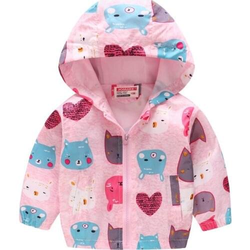 BBD Toddler Jacket Coat Girls Boys Hooded Windproof Rainproof Street Tops Best Selling Kids 2-3-4-5Years High Quality Clothes
