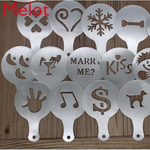 Continental Coffee Latte Art Mold Milk Tea Pattern Coffee Latte Art Cake Decorating Pattern Customization Coffee Accessories