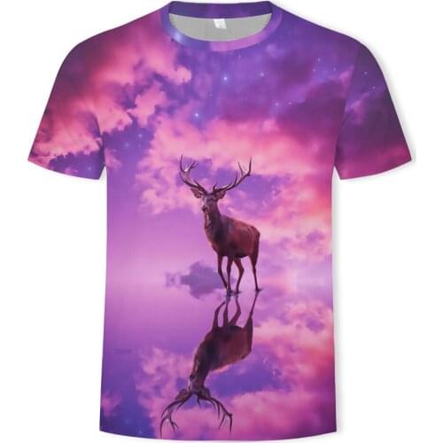3D landscape leisure sports T-shirt short-sleeved O-neck T-shirt 2021 summer hot sale mens and womens T-shirt fashion