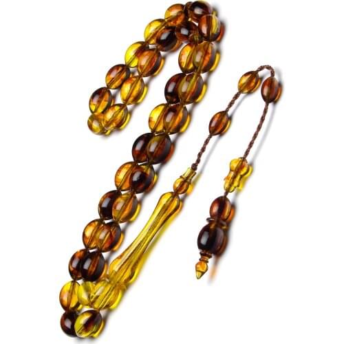 Islamic Tasbih Muslim Rosary Beads 33 Prayer Rosary For Men Bracelet For Men Accessory amber oltu amber stone Handmade Turkey