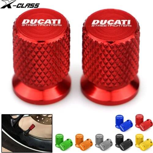 Streetfighters Tire Valve Motorcycle Tyre Valve Air Port Cover CNC Aluminum Cap for Ducati Streetfighters V4S 1100 848 1098 V2