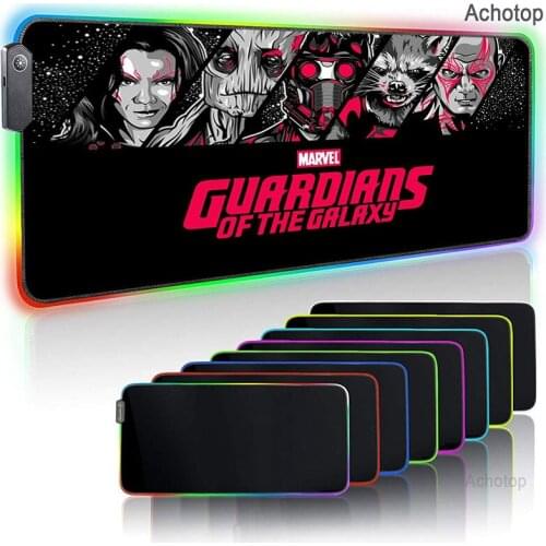 Anime Gaming RGB Mouse Pad Gamer Computer Mousepad Backlit Mause Pad Large Mouse Mat for Desk Keyboard LED Mice Mat Mouse Carpet