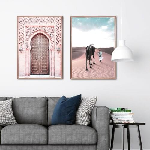 Morocco Posters Prints Sahara Nordic Poster Islam Wall Art Modern Canvas Painting Fashion Wall Pictures For Living Room Unframe