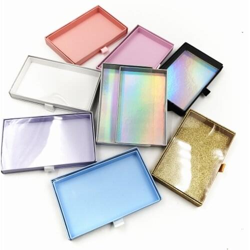 Wholesale 5pairs of false lash book custom your private logo eyelash packaging box fake 3D mink lashes strip packing case empty