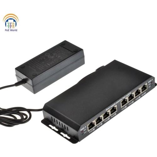 Passive PoE Switch 100Mbps PoE Switch 8 port Ethernet switch with 24volts 120w power For security UBNT IP Camera