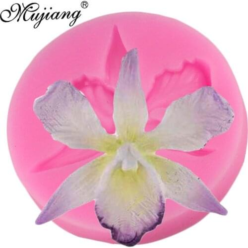 Orchid Flower Silicone Mold Sugarcraft Fondant Cake Decorating Moulds Polymer Clay Chocolate Candy Molds Confectionery Baking