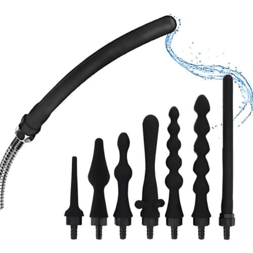 Enema Anal Enema Nozzle Silicone Nozzles Anal Colon Tubes Enema Hose Enemator Anus Cleaning Manguera Ducha Anal Cleaner