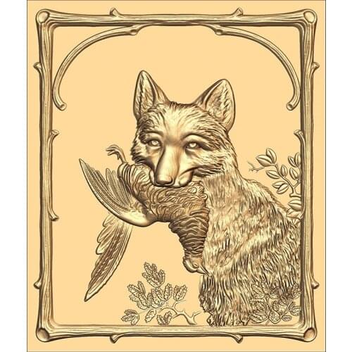 Dog Relief STL Model for CNC Router 3D Printer Artcam Aspire Bas Relief