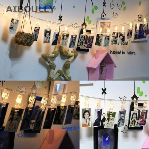 Garland DIY Led Photo Clip Lights Festival Christmas Wedding Holiday Home Photo Wall Decoration Natal Noel Happy New Year Gift