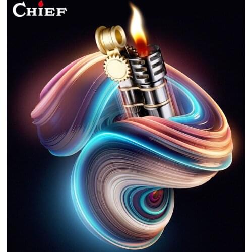 High-Quality Vintage Brass Grinding Wheel Lighter Creative Windproof Mini Retro Personality Kerosene Lighter Copper Nostalgia