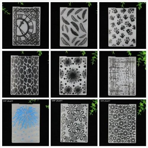 YPP CRAFT Mixed Plastic Embossing Folders for DIY Scrapbooking Paper Craft/Card Making Decoration Supplies