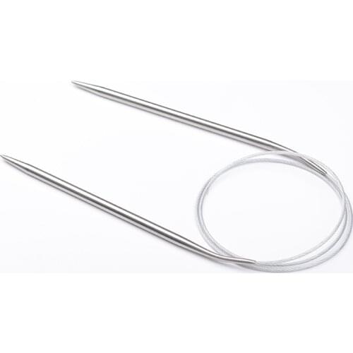 43/60/80cm Sweater knitting Needle Stainless Steel Ring Needle Weaving Circular Knitting Needlework Kits DIY Knitted Tool
