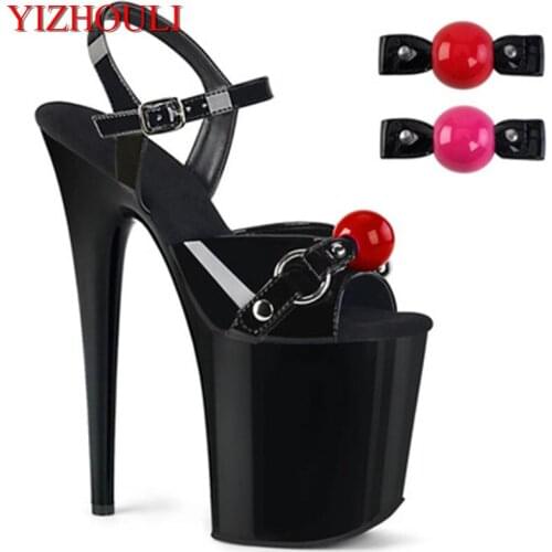 8 inches, summer sandals, new pole shoes for ball-shaped vamp parties and nightclubs, 20cm high-heeled models, dancing shoes
