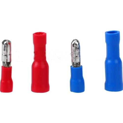 Free ship 100Sets Bullet Connector FRD(MPD)1-156 FRD(MPD)2-156 Insulated Crimp Terminals for16-14awg cable 100pc male+100female