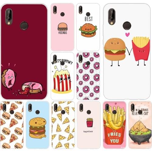 14AS BFF Best Friends Fries burger Soft Silicone Tpu Cover phone Case for Huawei P20 P30 Pro Mate 10 20 lite
