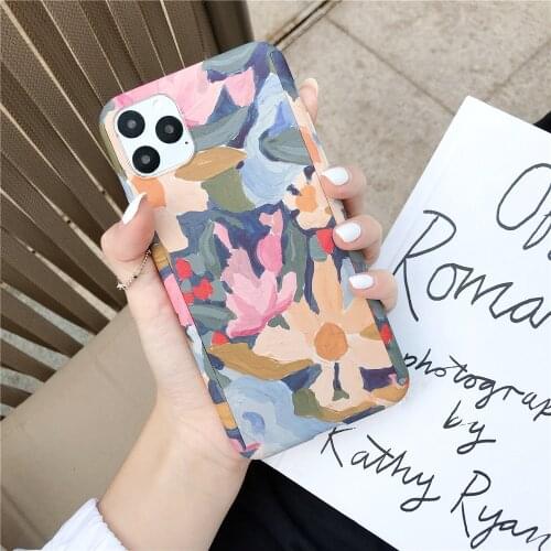 Retro Flower 360 Full Body Phone Case For iPhone 11 Pro XS Max XR Marble Cover For iPhone 7 8 6 6S Plus X 5 5S 5E Ant-knock Capa