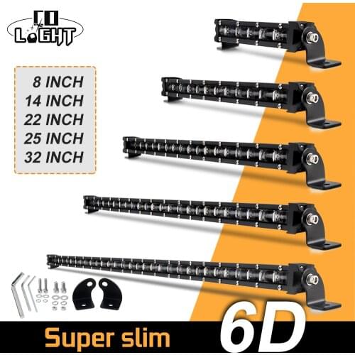 CO LIGHT Super Slim LED Light Bar 12V 24V 6D Offroad Work Light Combo Beam Driving Lamp for 4X4 4WD Lada ATV Trucks Tractors SUV