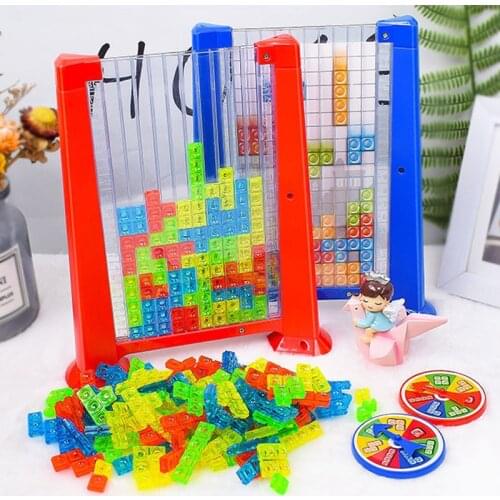 Creative Three-dimensional Tetris Russian 3D Desktop Game Tangram Math Toys Building Blocks Board Kids Educational For Children