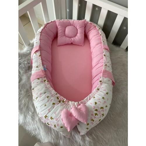 Jaju Baby Handmade, Pink Butterfly Pattern Luxe Design Babynest
