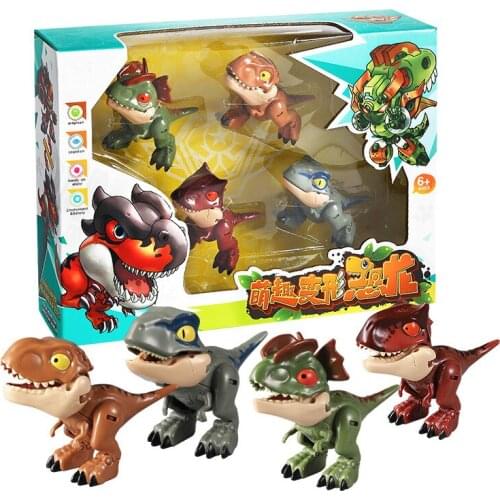 LXBWJ Park Dinosaurs Finger Action Figure for Cute Dino Transform Robot Children Boys Xmas Gifts Toys Tyrannosaurus Rex