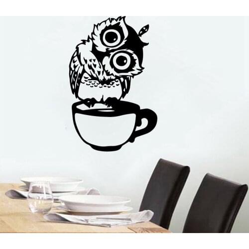 Hot owl Decal Removable Vinyl Mural Poster For Living Room Bedroom Art Decor Wallpaper