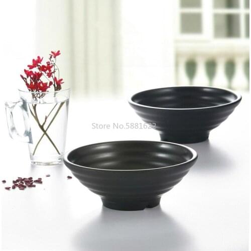 Hot Sale Ramen Bowl Korean Japanese Restaurant Use Big Plastic Melamine Better Than Procelain Soup Noodles Bowl