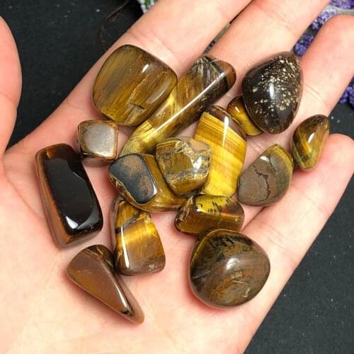 100g Natural tiger eye stone irregular gravel, reiki cure home decoration can be used for fish tank decoration