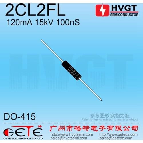 HVGT,High voltage diode 15KV, 2CL2FL, Silicon rectifier diode ,120mA 15kV 100ns, Fast recovery, High frequency, 10pcs/bag