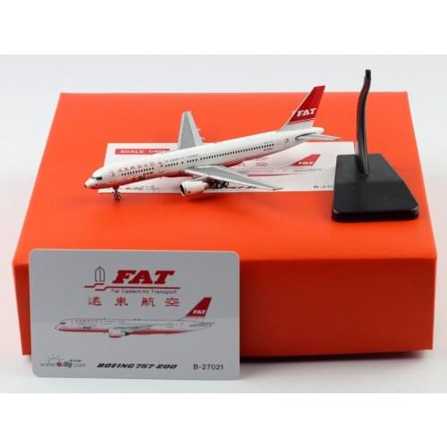 1:400 Alloy Collectible Plane Gift JC Wings EW4752004 FAT Airlines Boeing B757-200 Diecast Aircraft Jet Model B-27021 With Stand