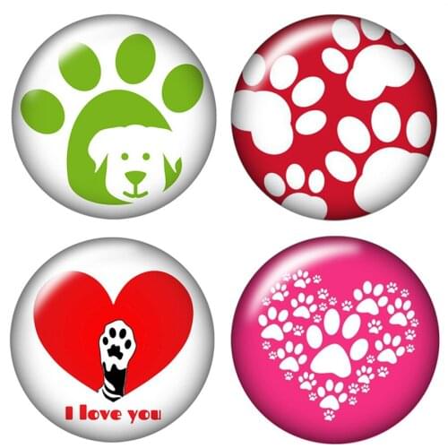 Beauty Cartoon Footprint Baby 10pcs set 12mm/16mm/18mm/25mm Round photo glass cabochon demo flat back Making findings ZB0465