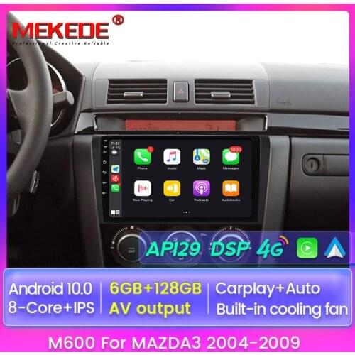 MEKEDE Octa Core Car GPS Navigation Media Radio Video For MAZDA 3 2004-2009 Car 4G+Wifi DVR Carplay RDS DSP DVD Stereo Player