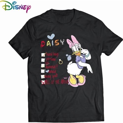 Disney mens clothing couple fashion Mickey mouse cartoon letter printing O-neck short-sleeved cute mouse womens loose T-shirt