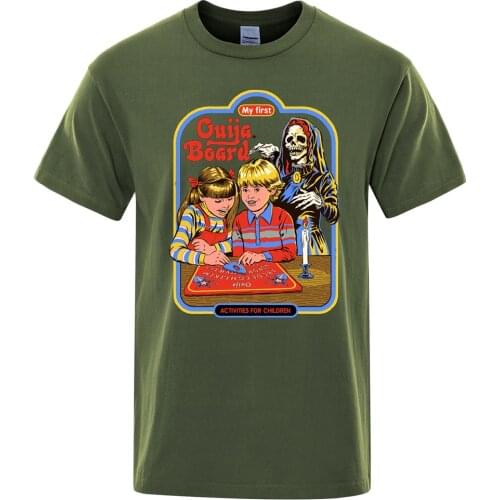 My First Ouija Board Comics Printed T Shirt Man Casual Loose T-Shirt Summer Casual Hip Hop Tee Clothes Fashion Loose Mens Tops
