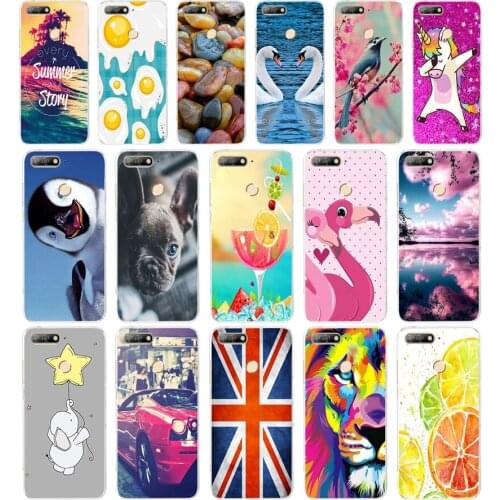 A Soft Silicon TPU Phone case For Huawei Honor 7c case 5.7"inch cover for honor 7 a pro cover transparent protective shell
