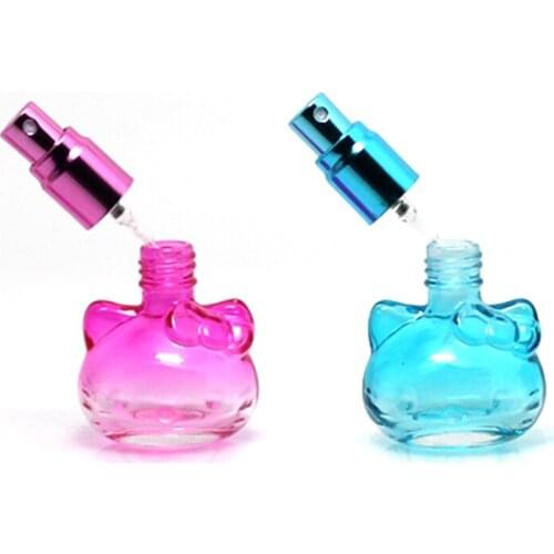Wholesale 10ml Rainbow Perfume Packing Random Color Kitty Cute Cat Bottles