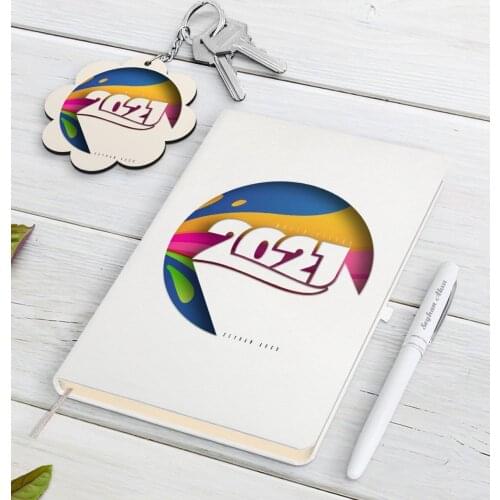 Personalized 2021 Happy birthday White Notebook Pen and Keychain Gift Seti-10 Reliable Quality Reasonable Cost Daily Souvenir