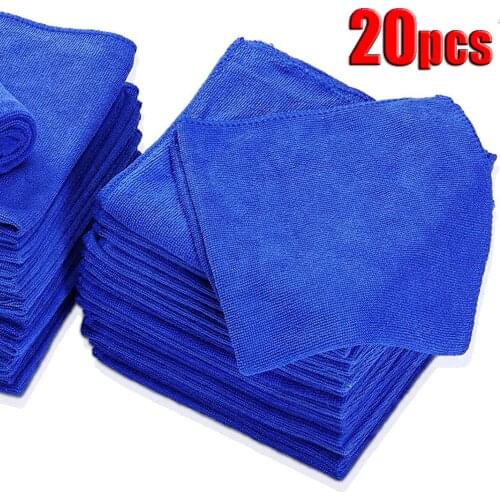 10pcs 30x30cm Wash Microfiber Towels Car Cleaning Towel Soft Drying Cloth Hemming Wash Towel Water Suction Duster Car Clearner