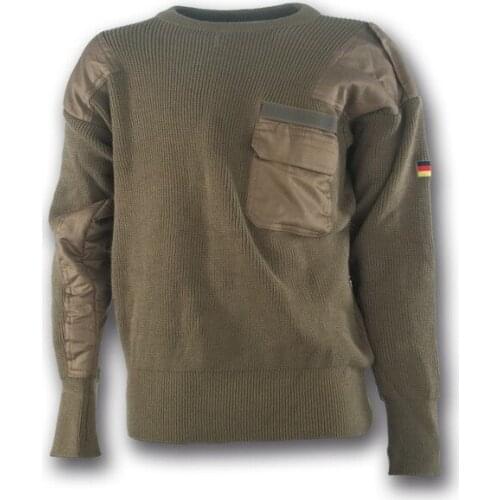 German wool sweater vest pocket men winter military