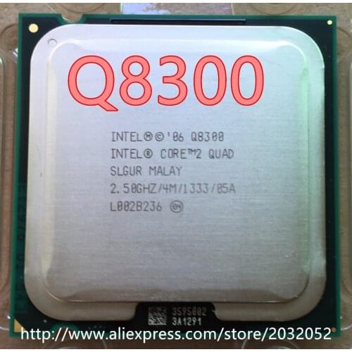 Lntel Core 2 Quad Q8300 CPU Processor (2.5Ghz/ 4M /1333GHz) Socket 775 Desktop CPU (working 100% Free Shipping)