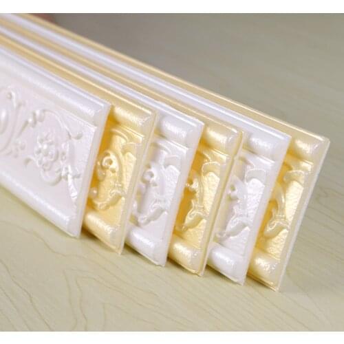 Self Adhesive Skirting Line Wall Decoration Foam Border Wall Ceiling Skirting Line Background Wall Corner Line