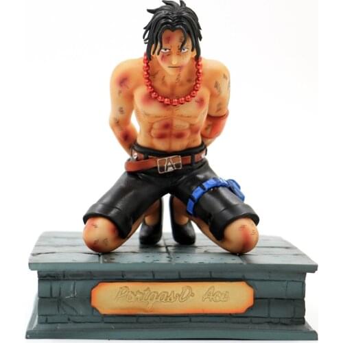 Cute Anime One Piece Impel Down Portgas D Ace Prisoner Ace GK PVC Action Figure Statue Collectible Model Kids Toys Doll