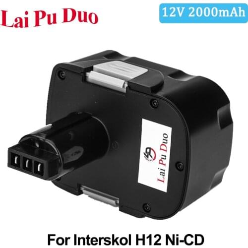 12V 2A Ni-CD Replacement Power Tool Battery Cordless Drill For Interskol H12 Rechargeable Battery