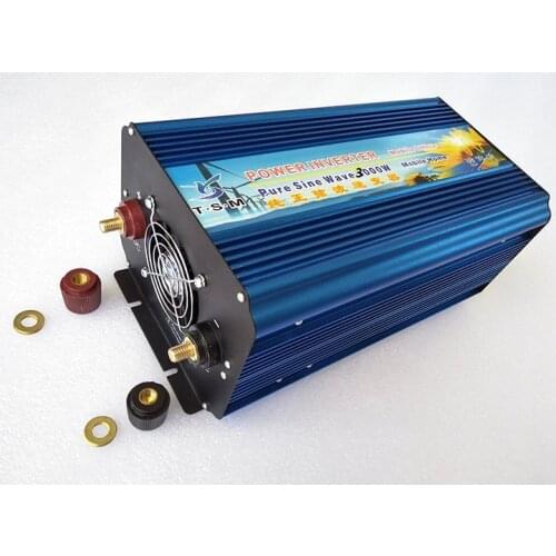Solar Panel Inverter 24V to 220V 3000W Pure Sine Wave Power Inverter Converter Power Supply 12V/48V DC to 110V/120V/230V/240V AC