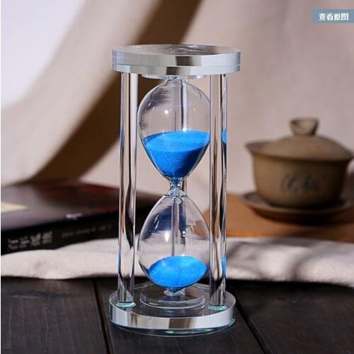 Home Decorations Crystal 30 Minutes Hourglass Craft 3 Color Wedding Decoration Vintage Home Decor Gifts Miniature Figurine