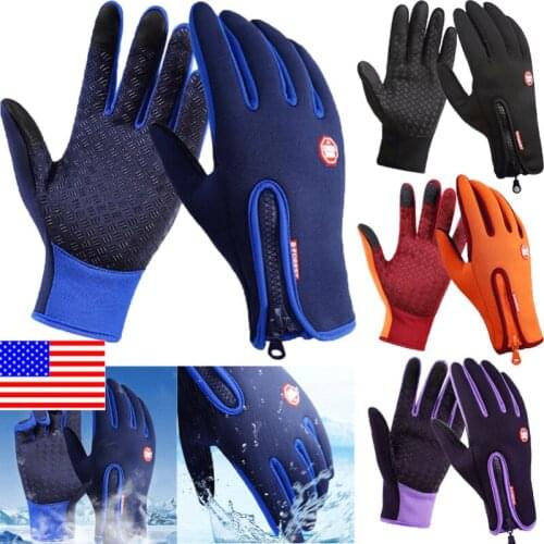 Waterproof Winter Warm Gloves Windproof Outdoor Gloves Thicken Warm Mittens Touch Screen Gloves Unisex Men Cycling Glove