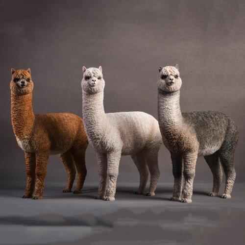 1/6 Scale Jxk011 Resin Animal Model Alpaca Grass Mud Horse Static Decoration Scene Accessory For 12" Action Figure Body