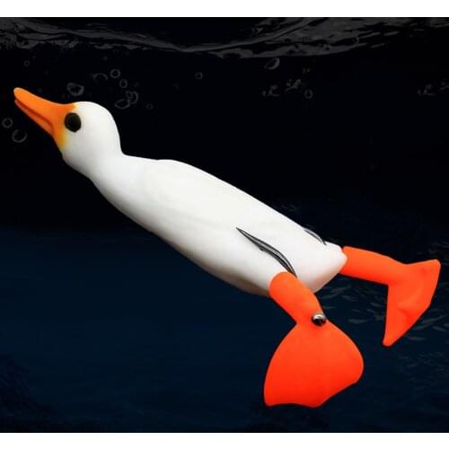 1Pcs Propeller Flipper Duck Fishing Lure Ducking Fishing Frog Lure 9.5cm 11.2g Artificial Bait Duckling 3D Eyes Day Baits Bass